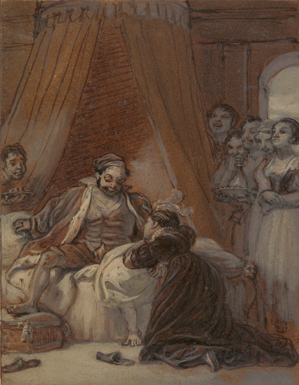 Christopher Sly and the Page, as His Wife by Robert Smirke