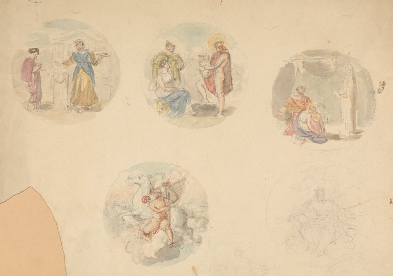 Five Vignettes of Scenes from Antiquity by Robert Smirke