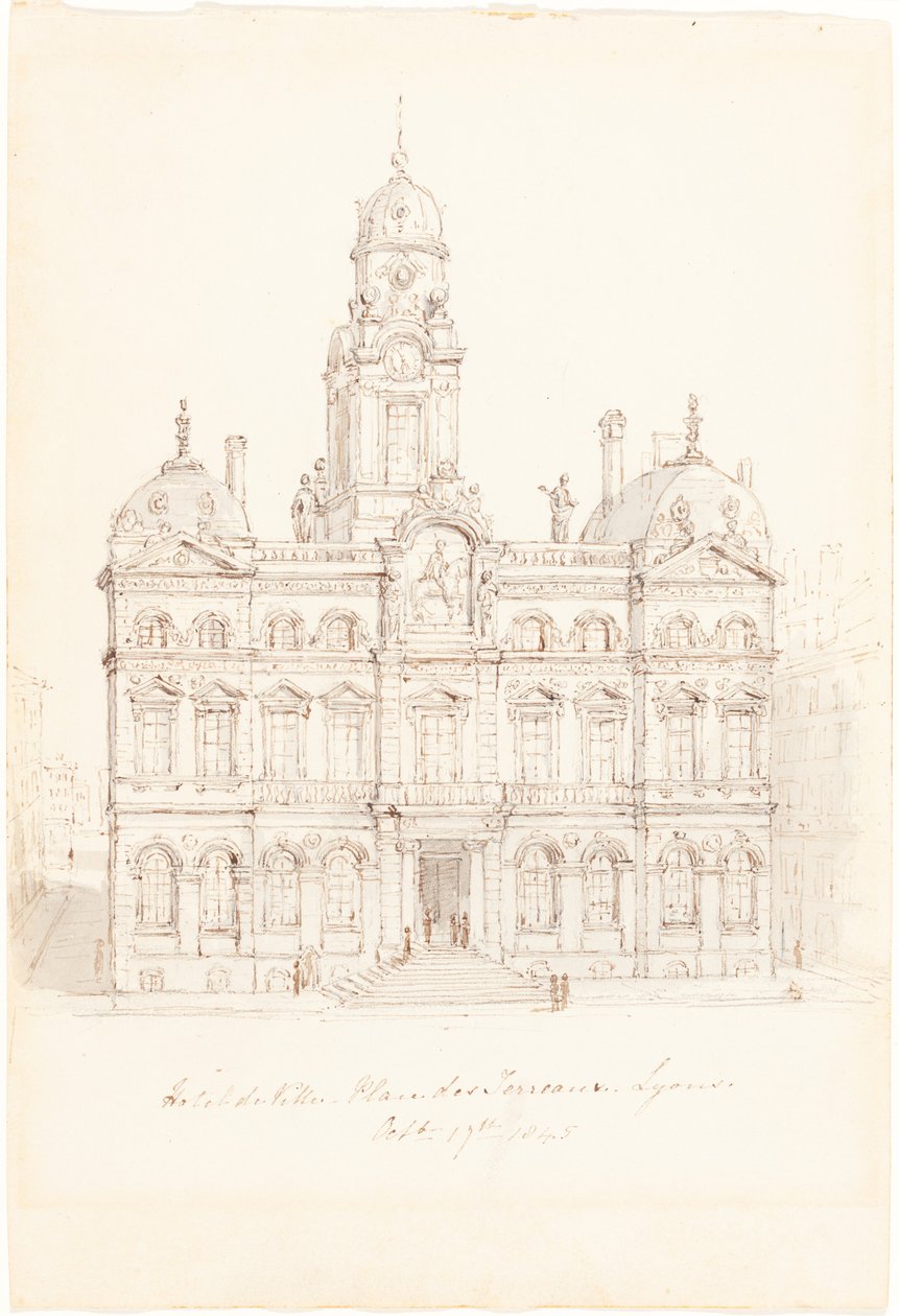 Hôtel de Ville, Place des Terreaux, Lyons by Robert Smirke