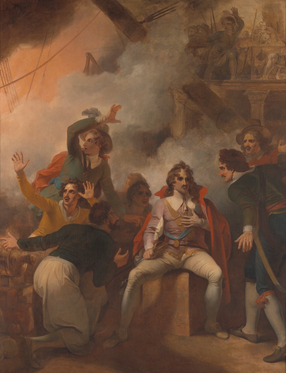 The Earl of Sandwich Refusing to Abandon His Ship During the Battle of Solebay by Robert Smirke