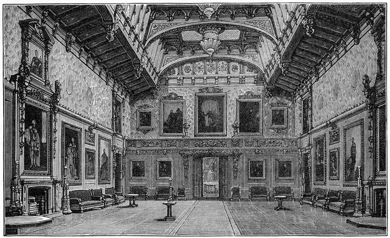 The Waterloo Chamber, Windsor Castle by Robert Taylor Pritchett
