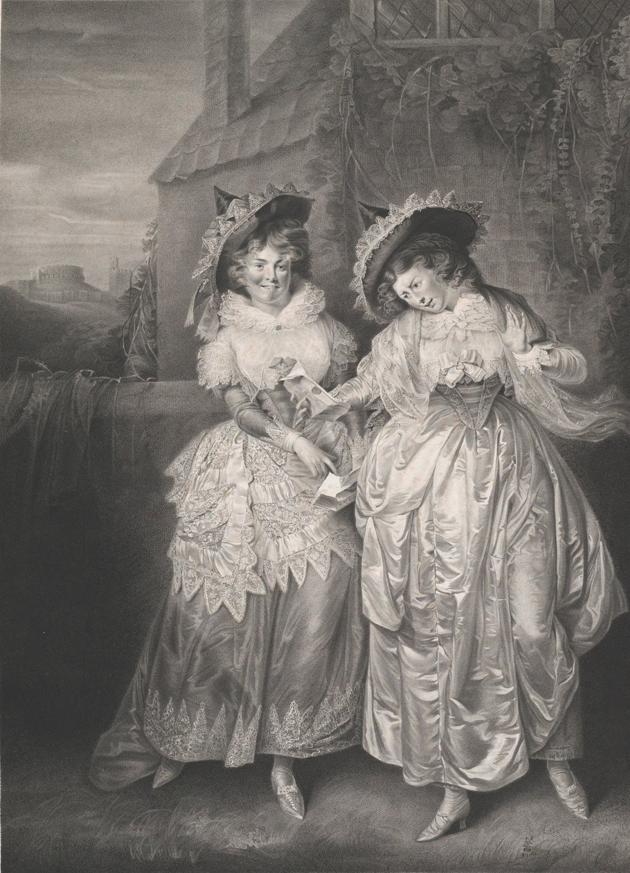 Mrs. Ford and Mrs Page Shakespeare, Merry Wives of Windsor, Act 2, Scene 1 by Robert Thew