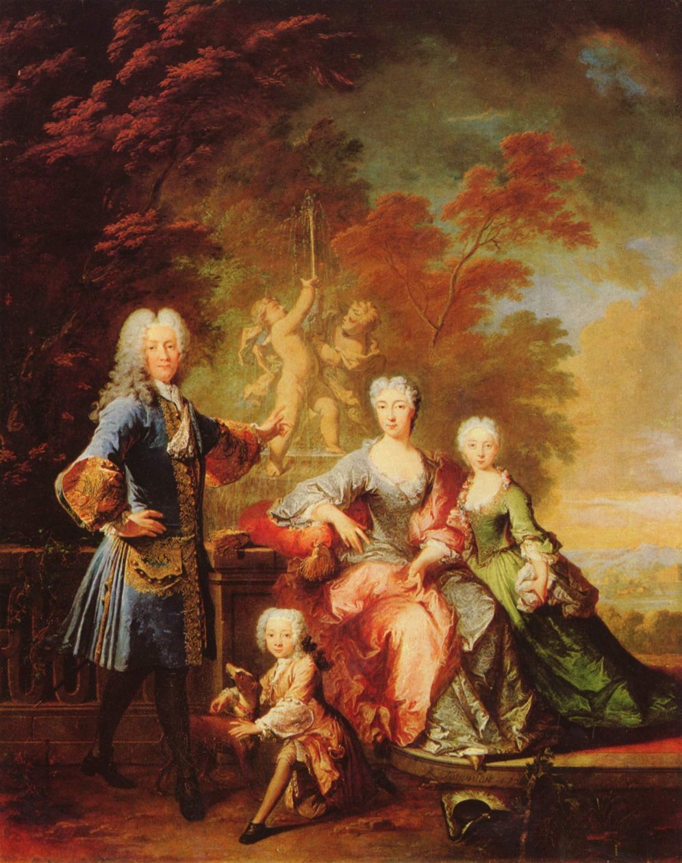 Portrait of Count Ferdinand von Plettenberg with his Family by Robert Tournieres