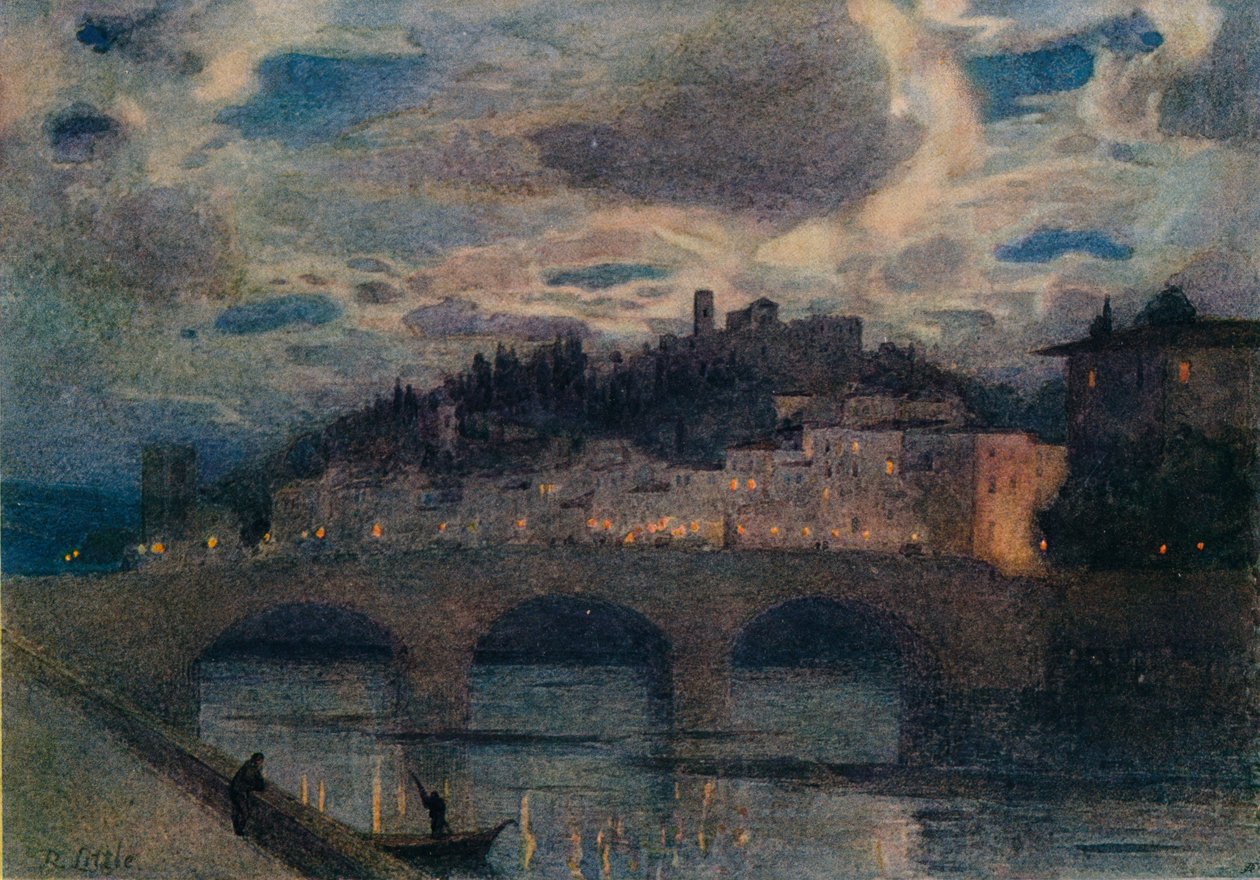 Moonlight on the Arno, Florence, c1907 by Robert W Little