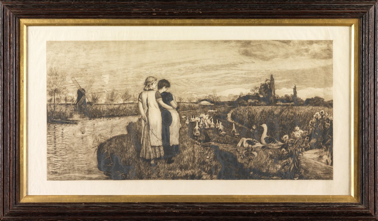 In the Fens, Evening by Robert Walker Macbeth
