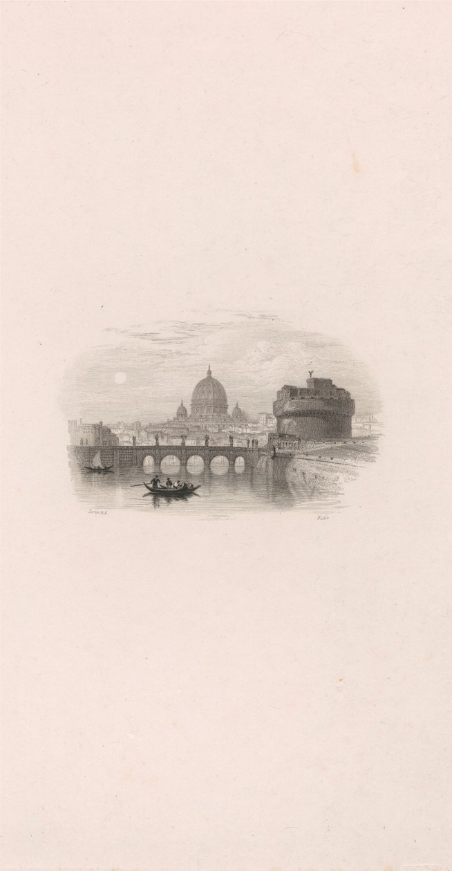 Rome, Castle of St. Angelo (vignette) by Robert Wallis