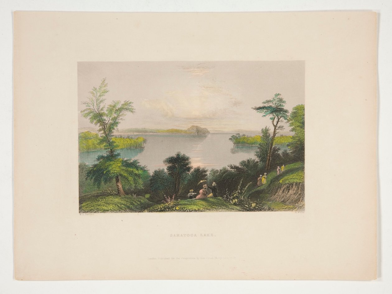 Saratoga Lake, illustration for Nathaniel Parker Willis by Robert Wallis