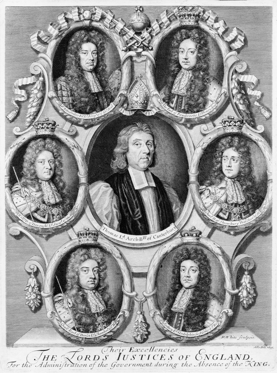The Lord Justices of England, 1695 by Robert White