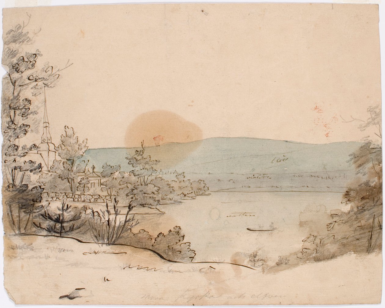 Moran Church and River by Robert Wilhelm Ekman