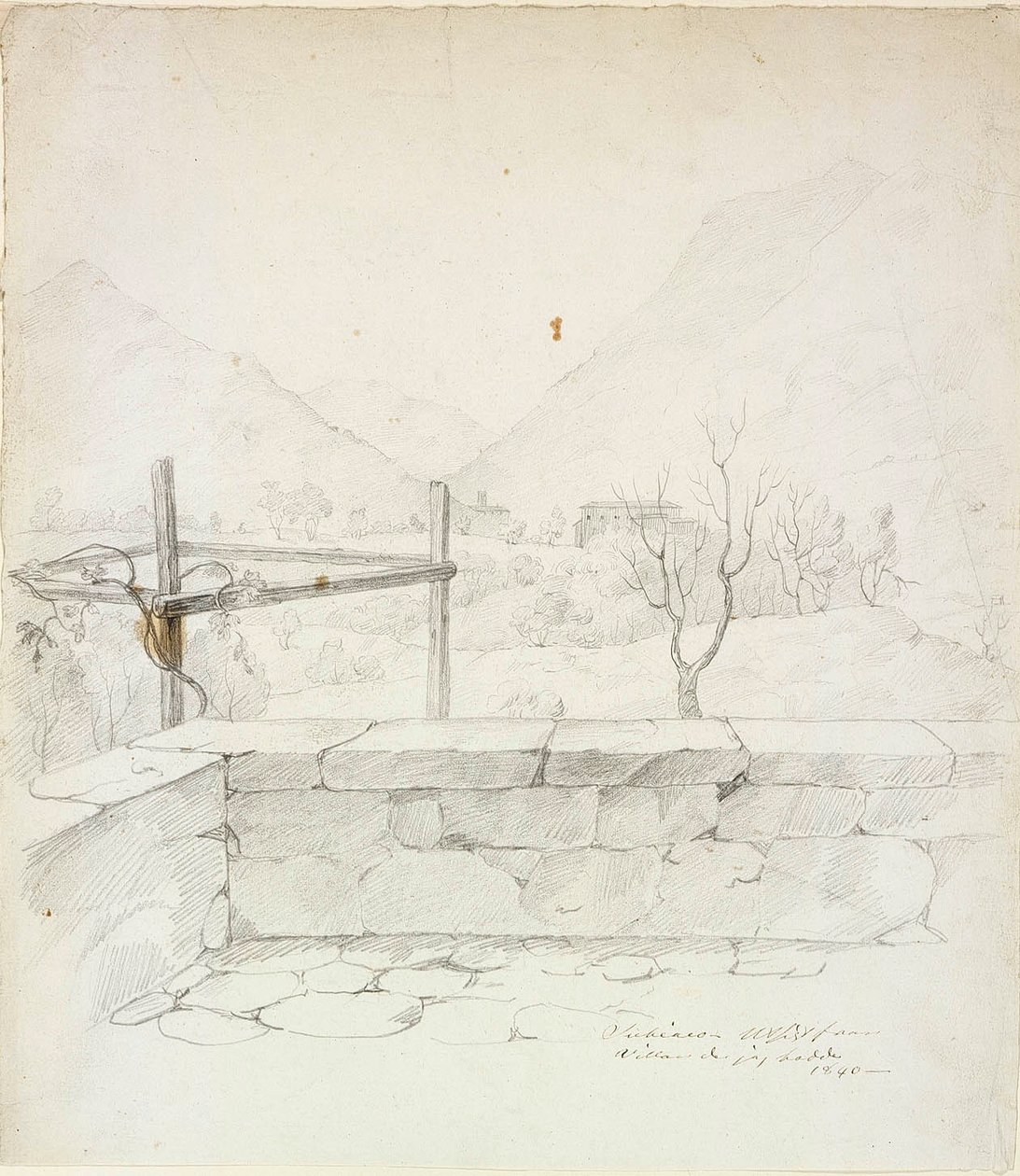 View from the Villa Where the Artist Lived in Subiaco by Robert Wilhelm Ekman