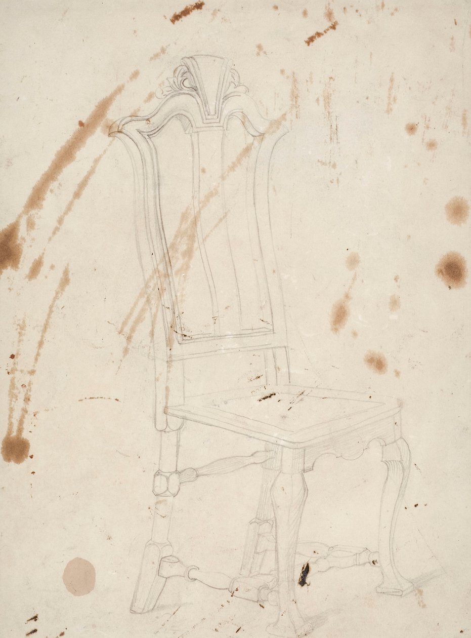Study of a Baroque Chair by Robert Wilhelm Ekman