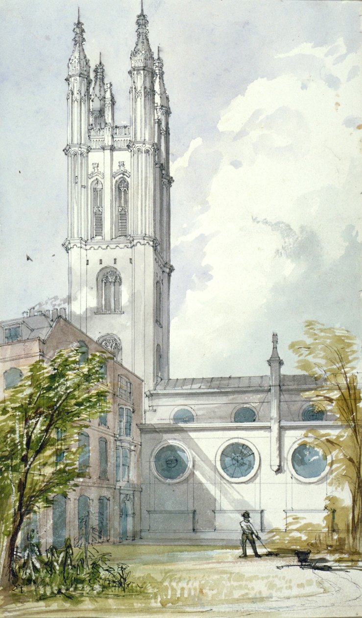 Church of St Michael, Cornhill, City of London, 1837 by Robert William Billings