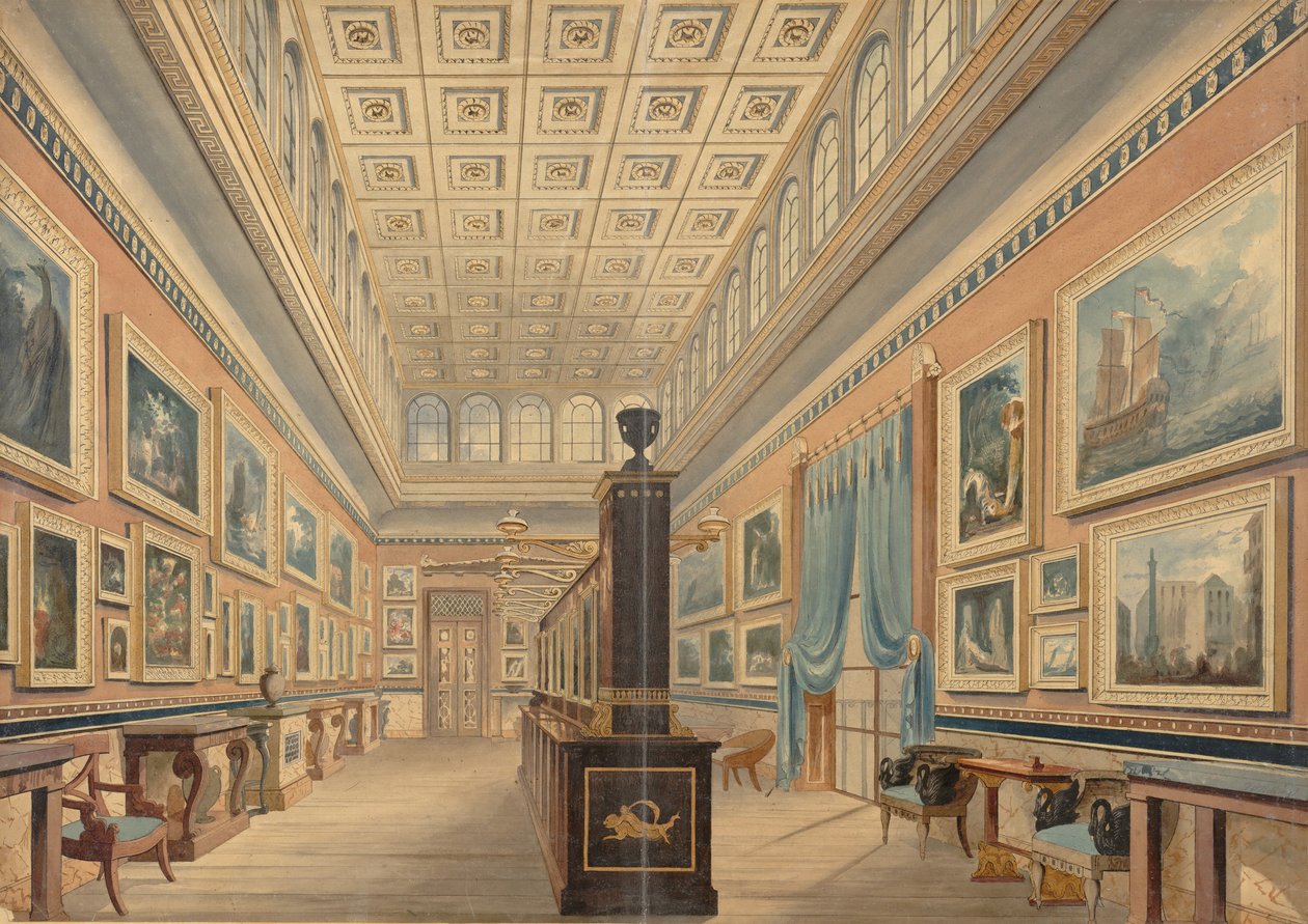 The Flemish Picture Gallery, the Mansion of Thomas Hope, Duchess Street, Portland Place by Robert William Billings