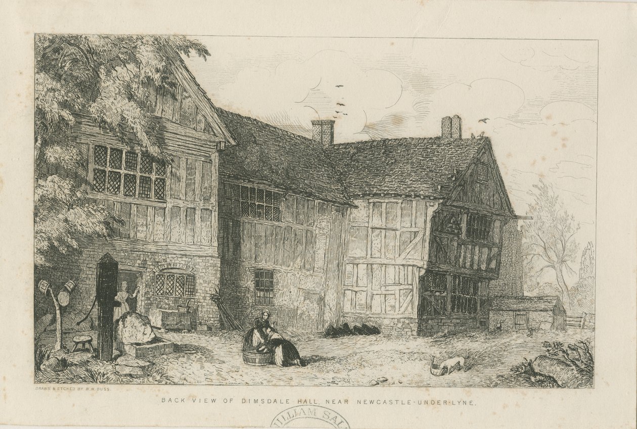 Dimsdale Old Hall by Robert William Buss