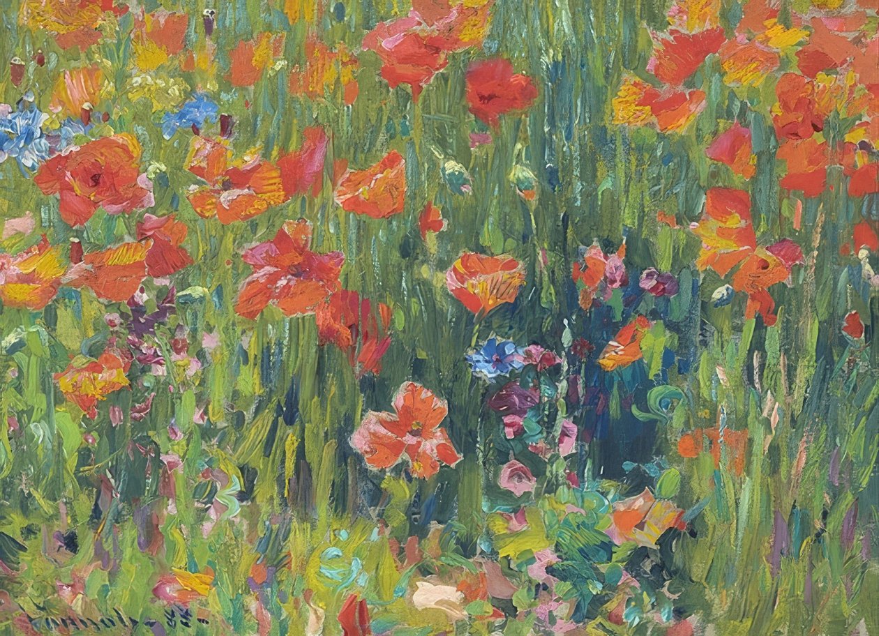 Poppies. 1888 by Robert William Vonnoh