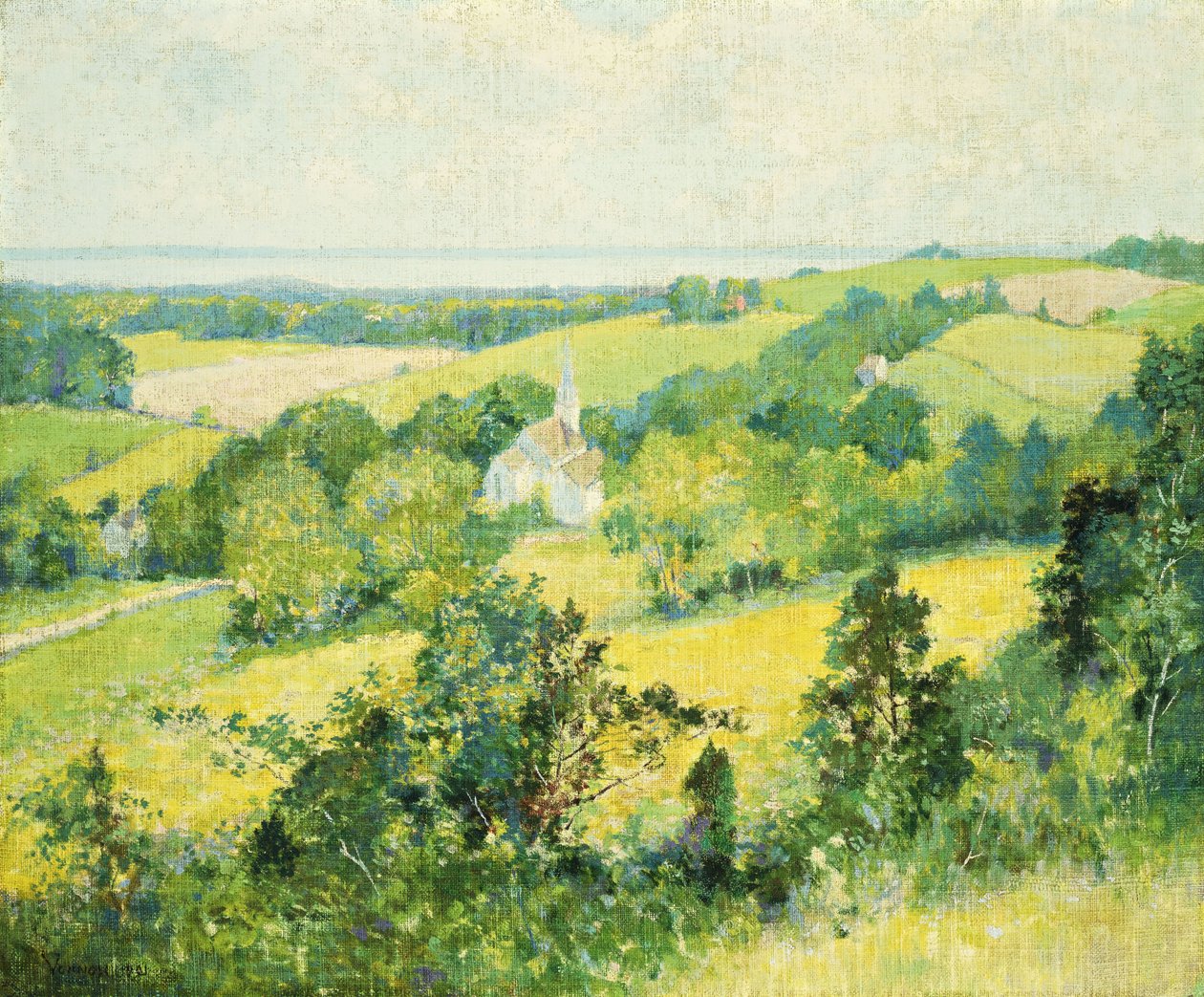 New England Hills by Robert William Vonnoh