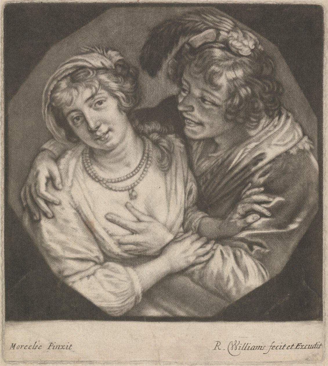 Young Man Embracing Woman by Robert Williams
