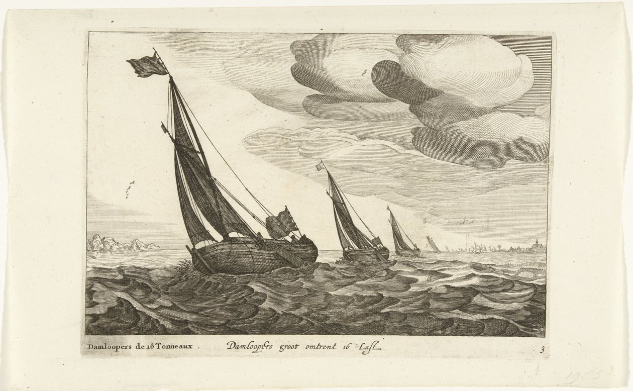Dam Runners (Dutch Ship Types, 1627) by Robert de Baudous (possibly)