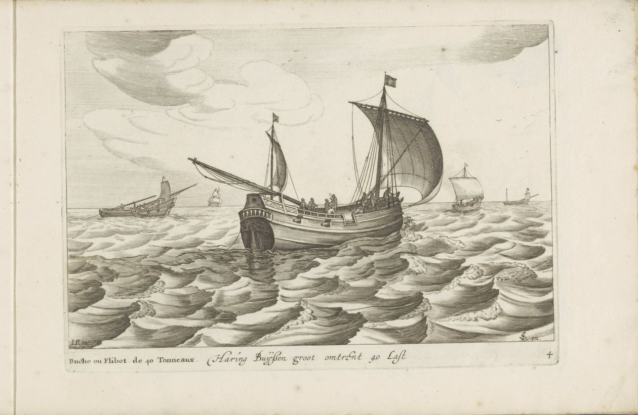 Herring Busses by Robert de Baudous (possibly)