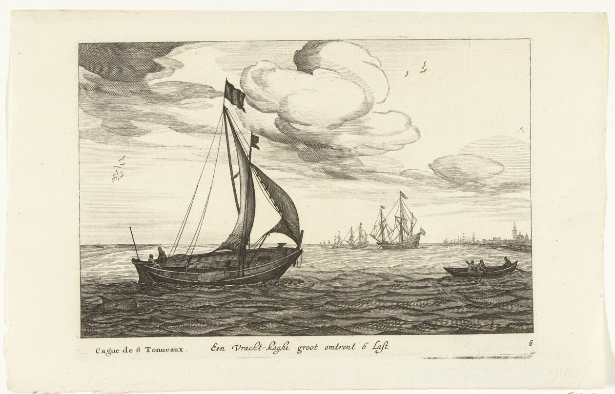 Cargo Barge (title on object) by Robert de Baudous (possibly)