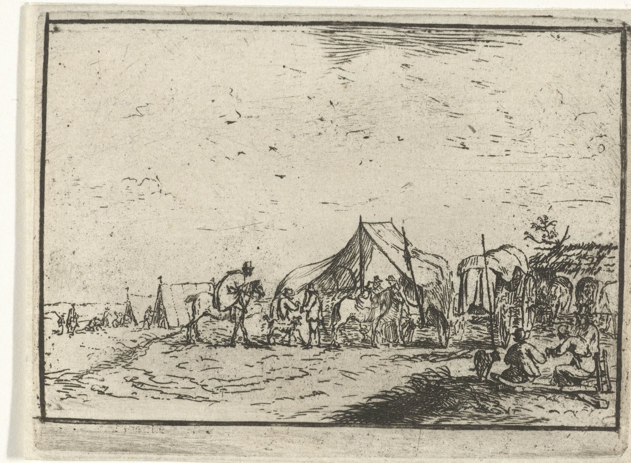 Encampment (series: Landscapes with Encampments) by Robert van den Hoecke