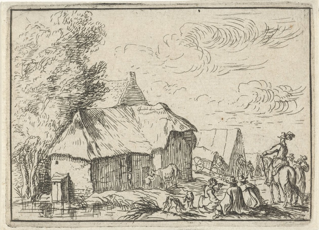 Encampment by a Village by Robert van den Hoecke