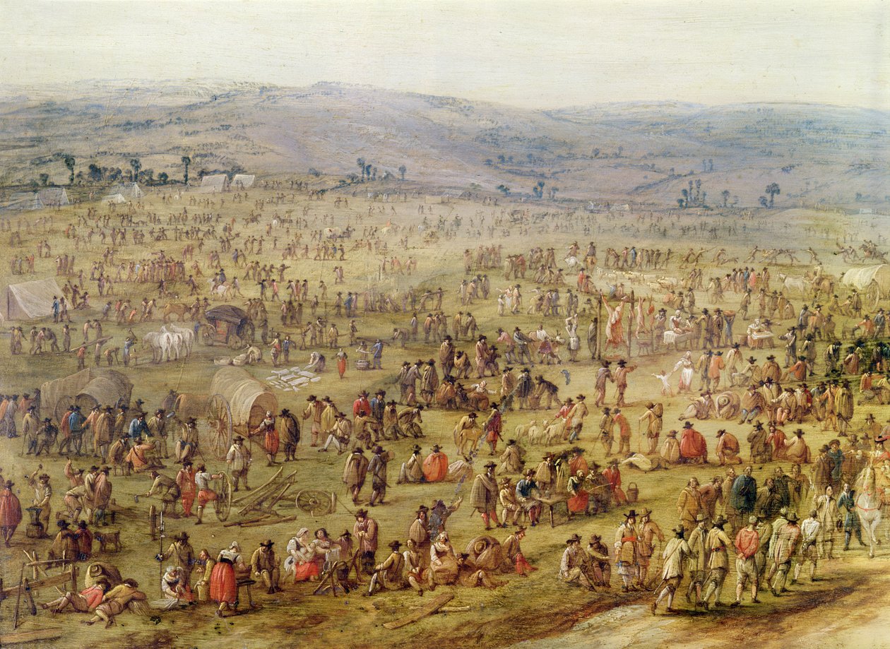 Military Encampment (detail) by Robert van den Hoecke