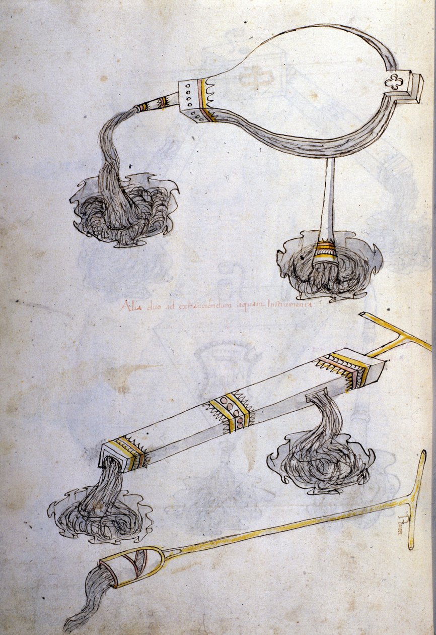 Art of War: Study on Military Machines. Incendiary Liquids, Illustration from 