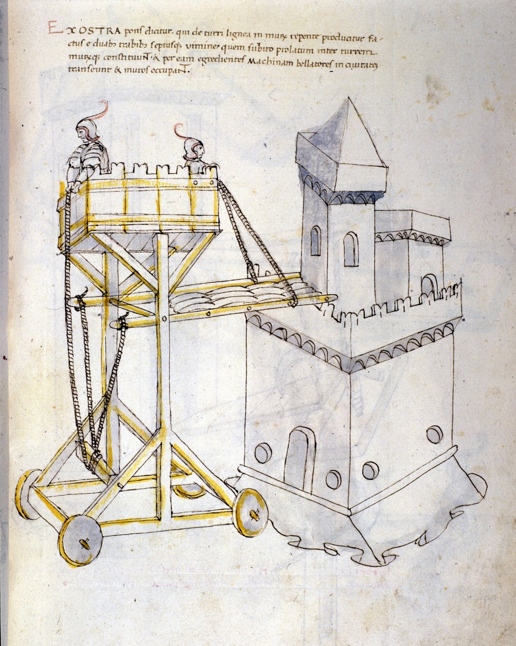Study on Military Machines: Siege Tower, Illustration from 