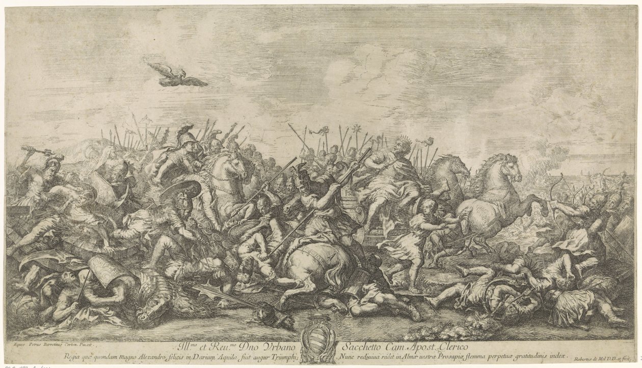 Battle between Alexander the Great and Darius III by Robertus de Mol