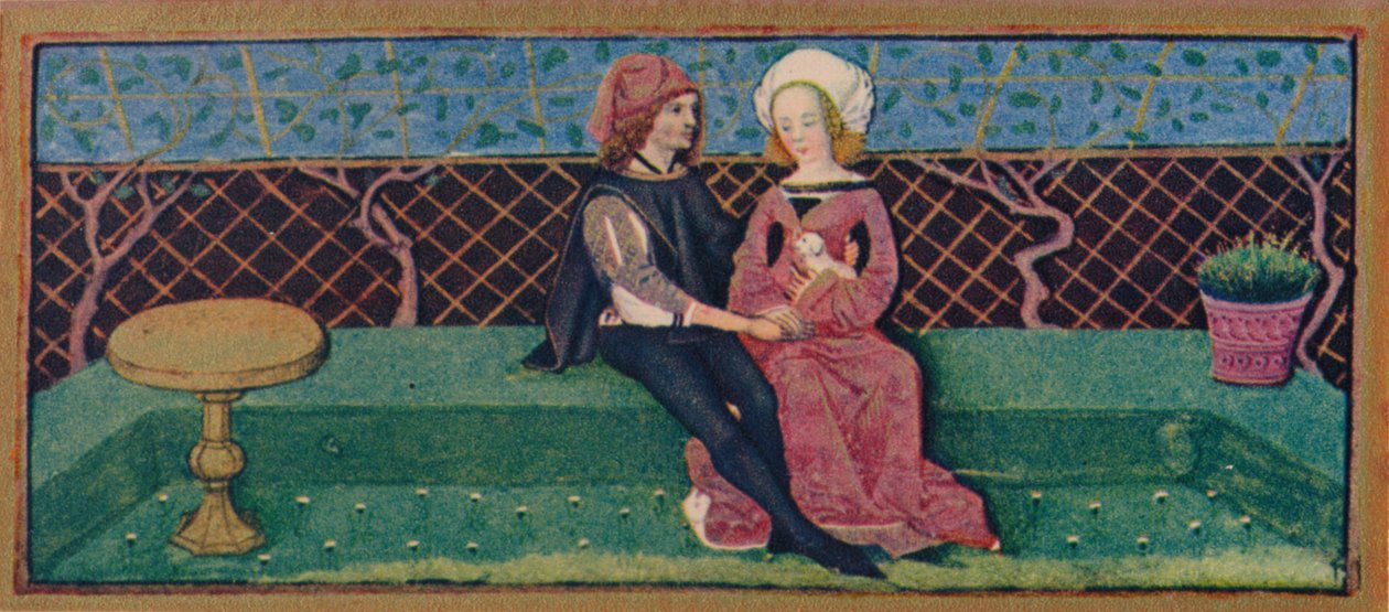 April - Lovers in a Garden by Robinet Testard