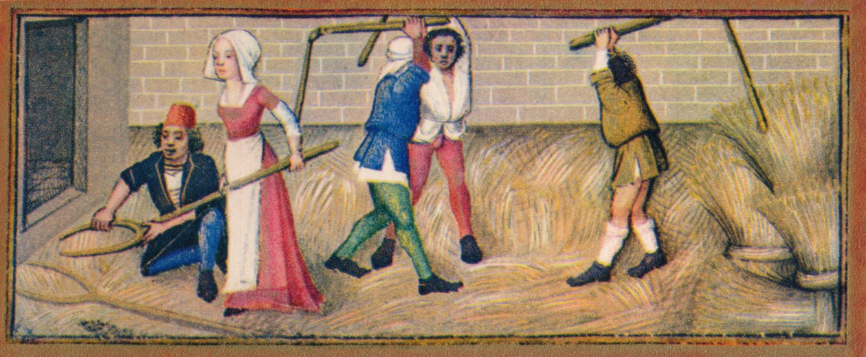 July - Threshing, 15th Century, 1939 by Robinet Testard
