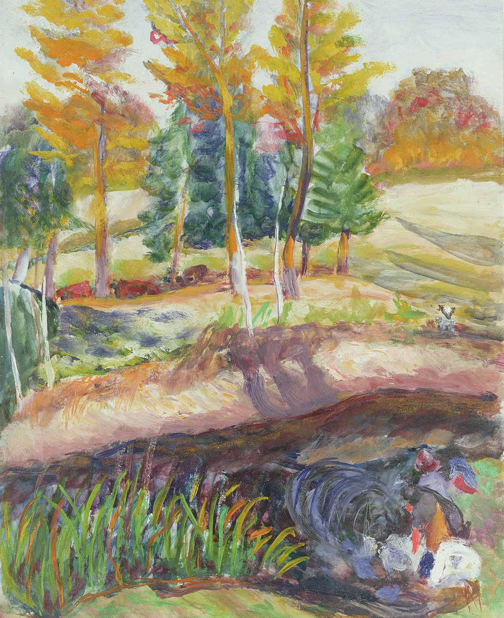 Three Washerwomen on the Banks of a River by Roderic O Conor