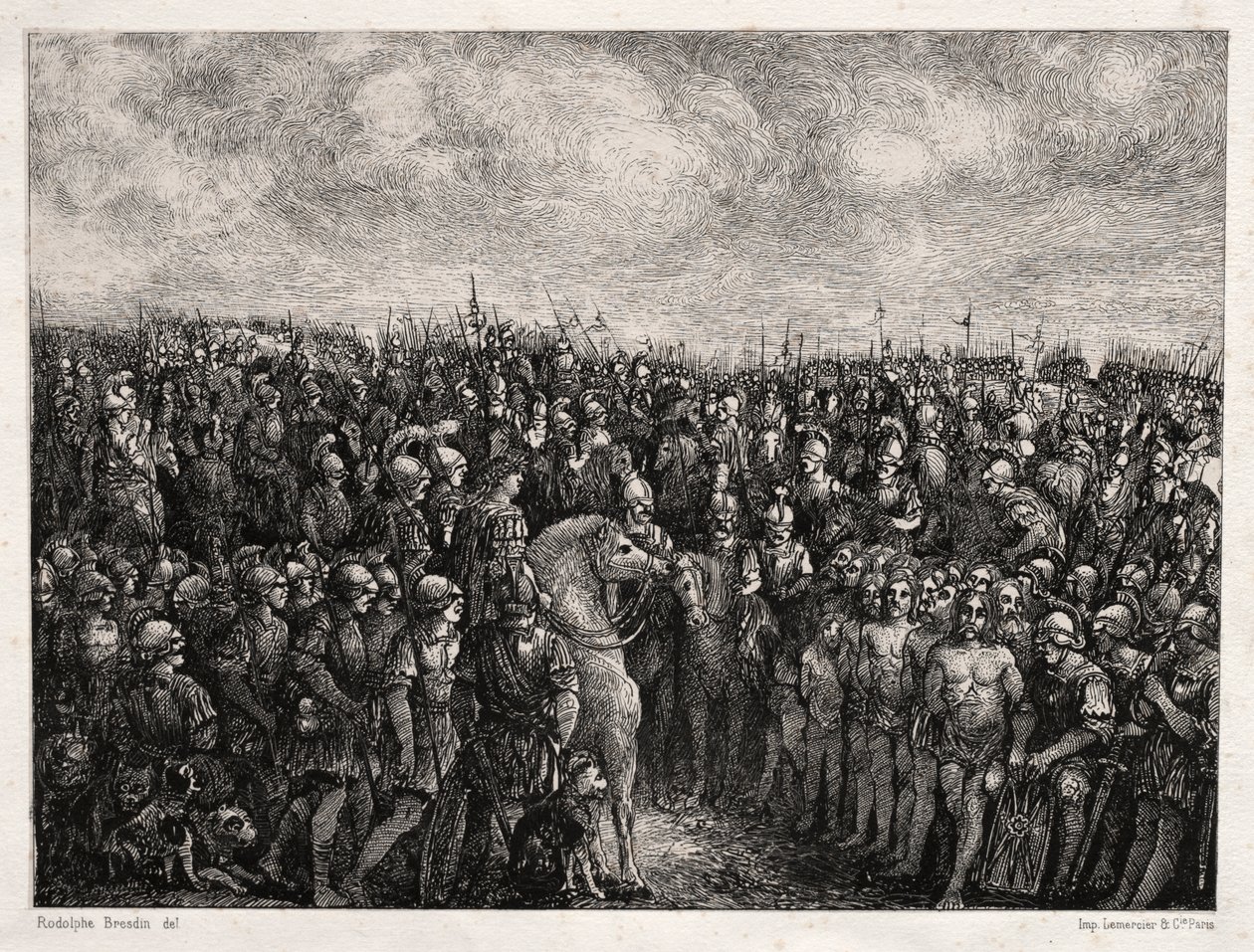 Caesar and his Prisoners by Rodolphe Bresdin