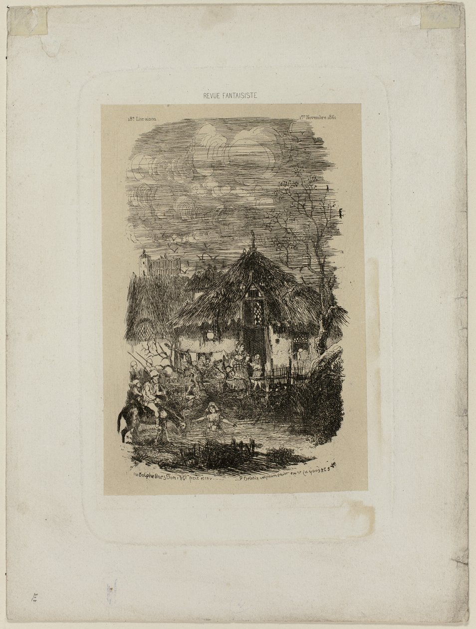 Farm Cottage, from Revue Fantaisiste by Rodolphe Bresdin