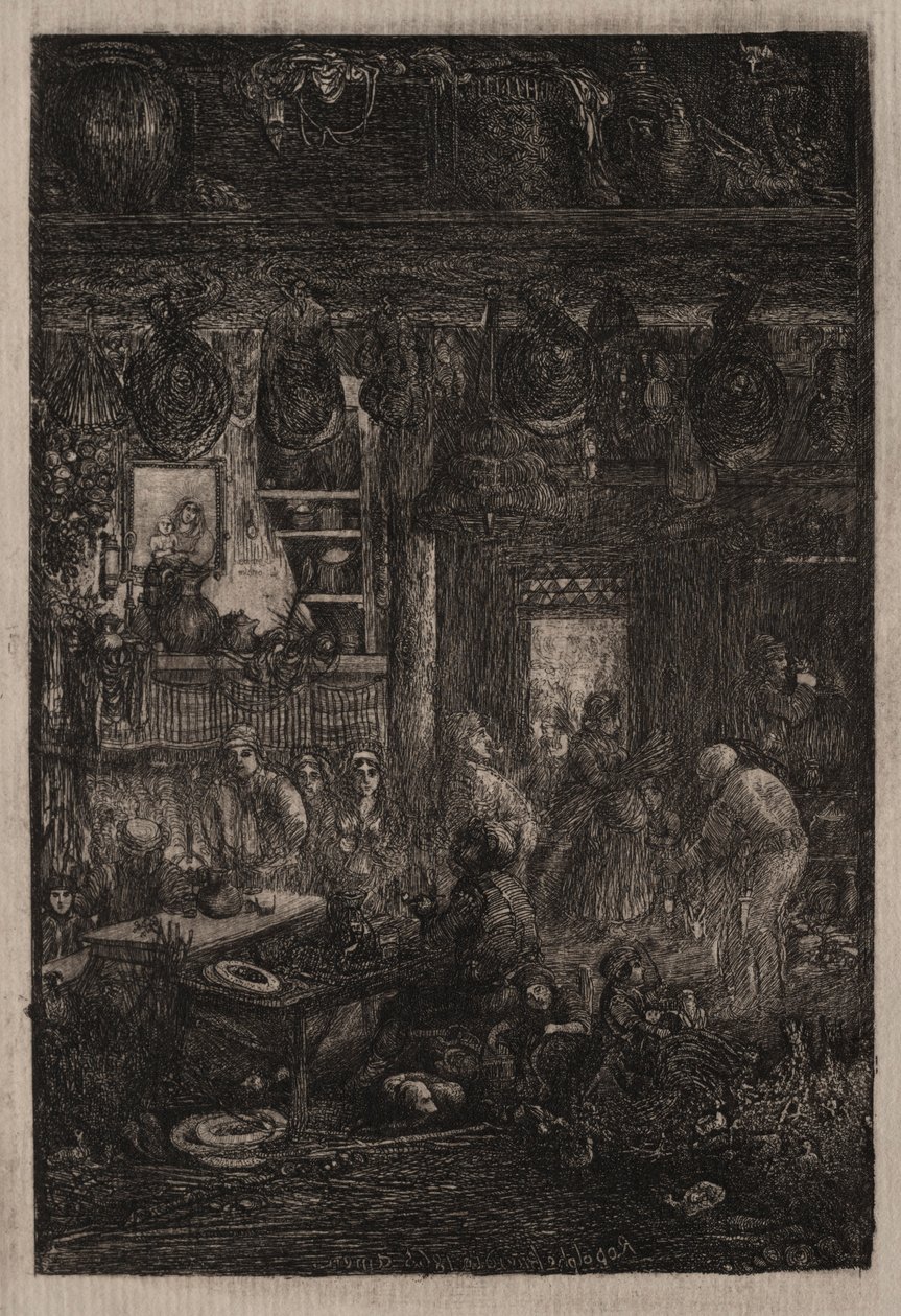 Moldavian Interior by Rodolphe Bresdin