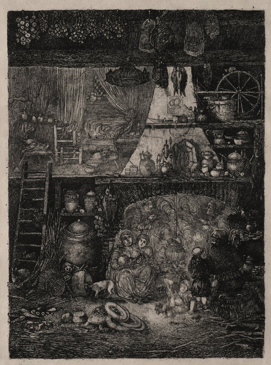 Peasant Interior in the Haute-Garonne by Rodolphe Bresdin