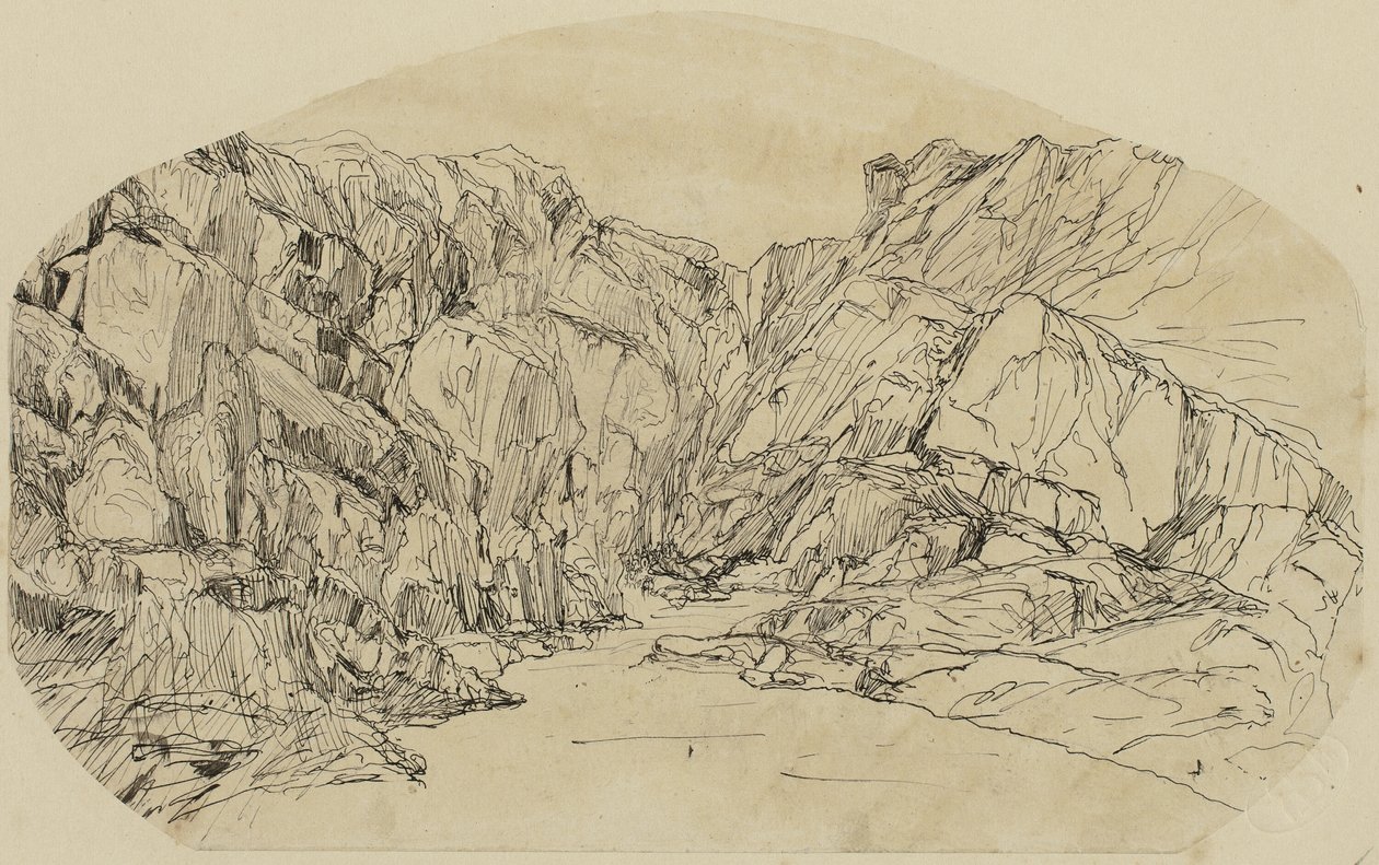 Steam in a Gorge by Rodolphe Bresdin