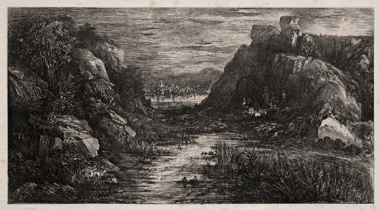 The Distant City, 1868 by Rodolphe Bresdin