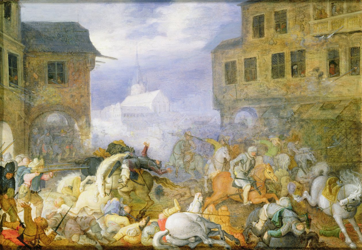 Street Battle in the Malostranske Namesti at Prague, 15th February 1611 by Roelandt Jacobsz. Savery