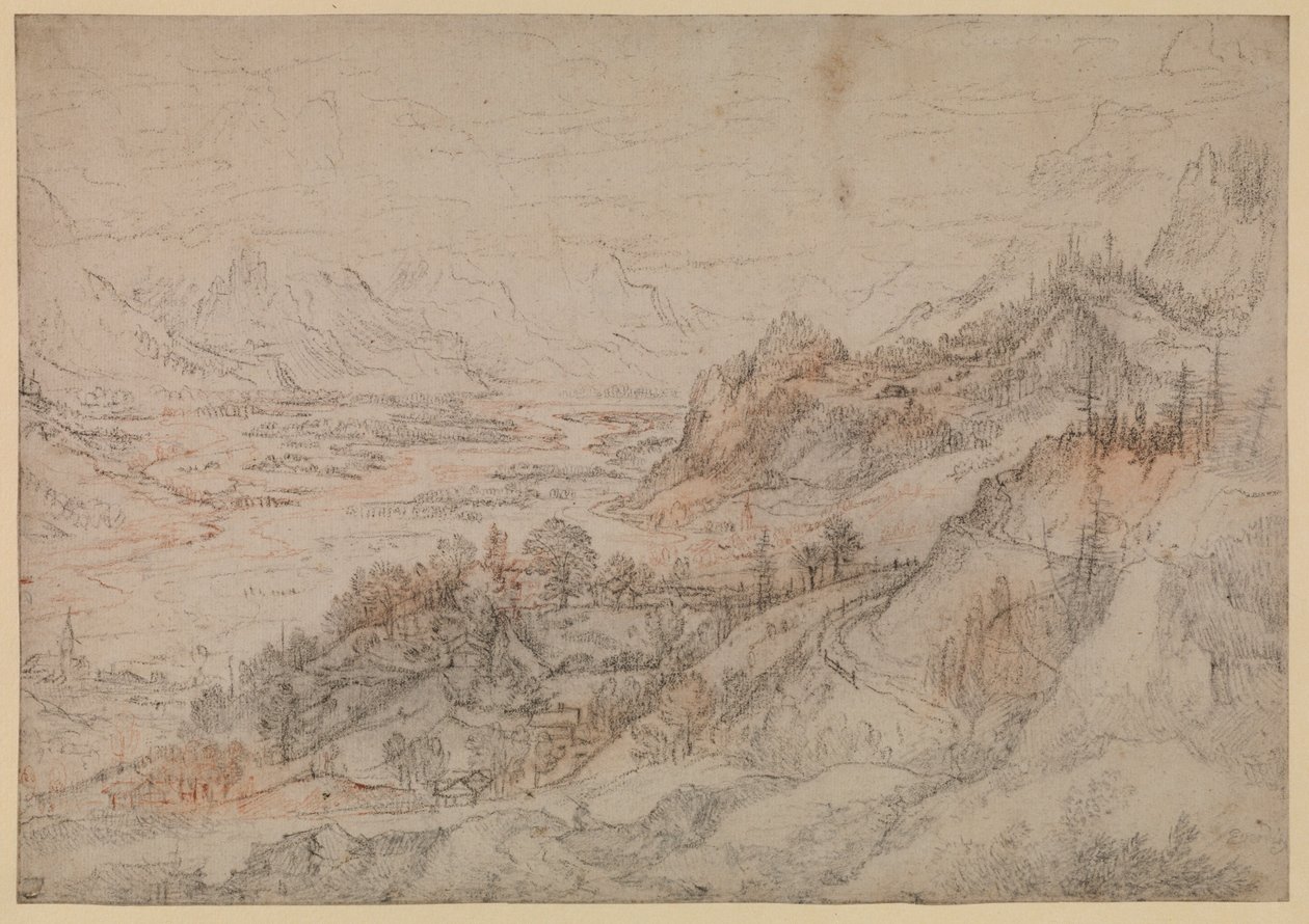 Mountain landscape - Inn Valley in the Tyrol, 1607 by Roelandt Jacobsz. Savery