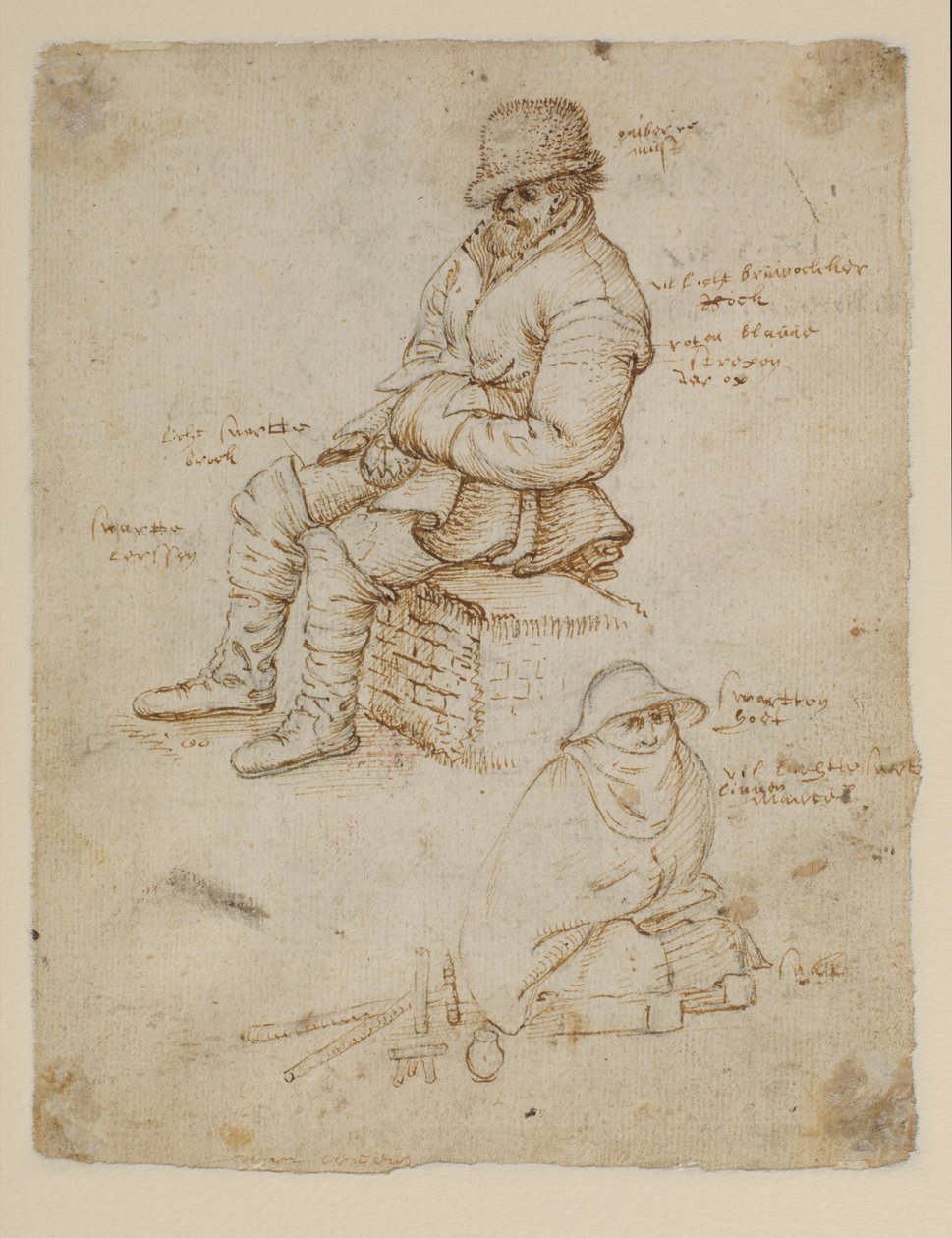 Two seated figures by Roelandt Jacobsz. Savery