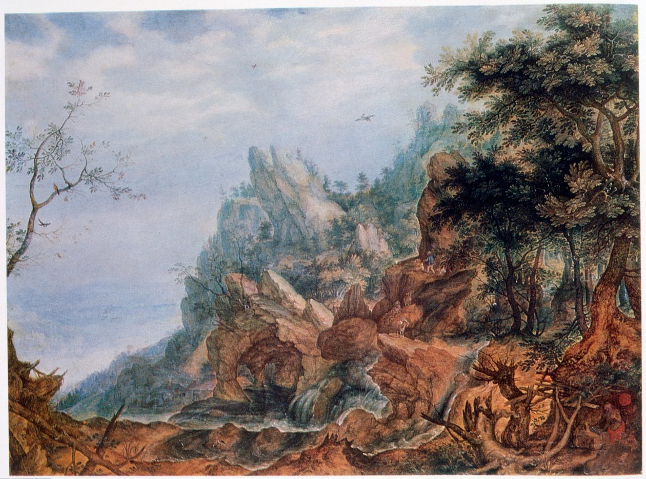 St Jerome in a Rocky Landscape, c1596-1639 by Roelandt Savery