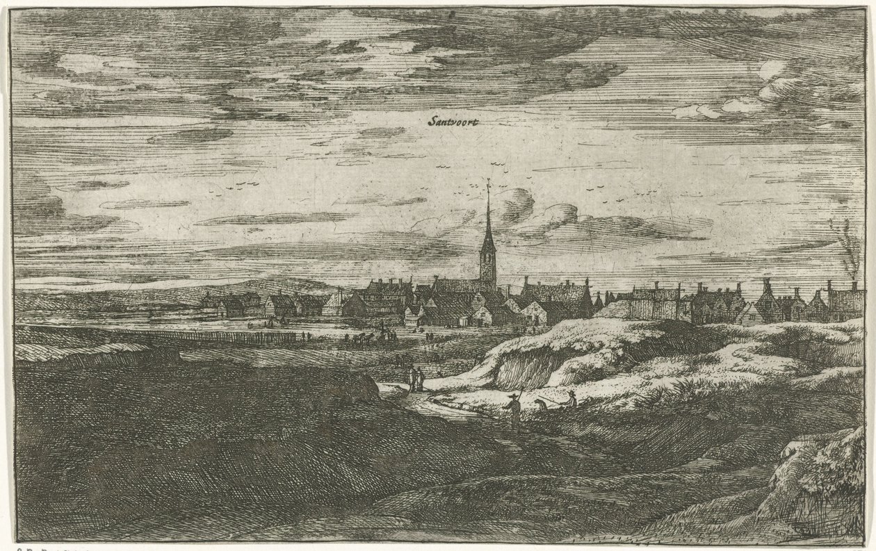 View of Zandvoort (series title: Village Views in the Northern Netherlands) by Roelant Roghman