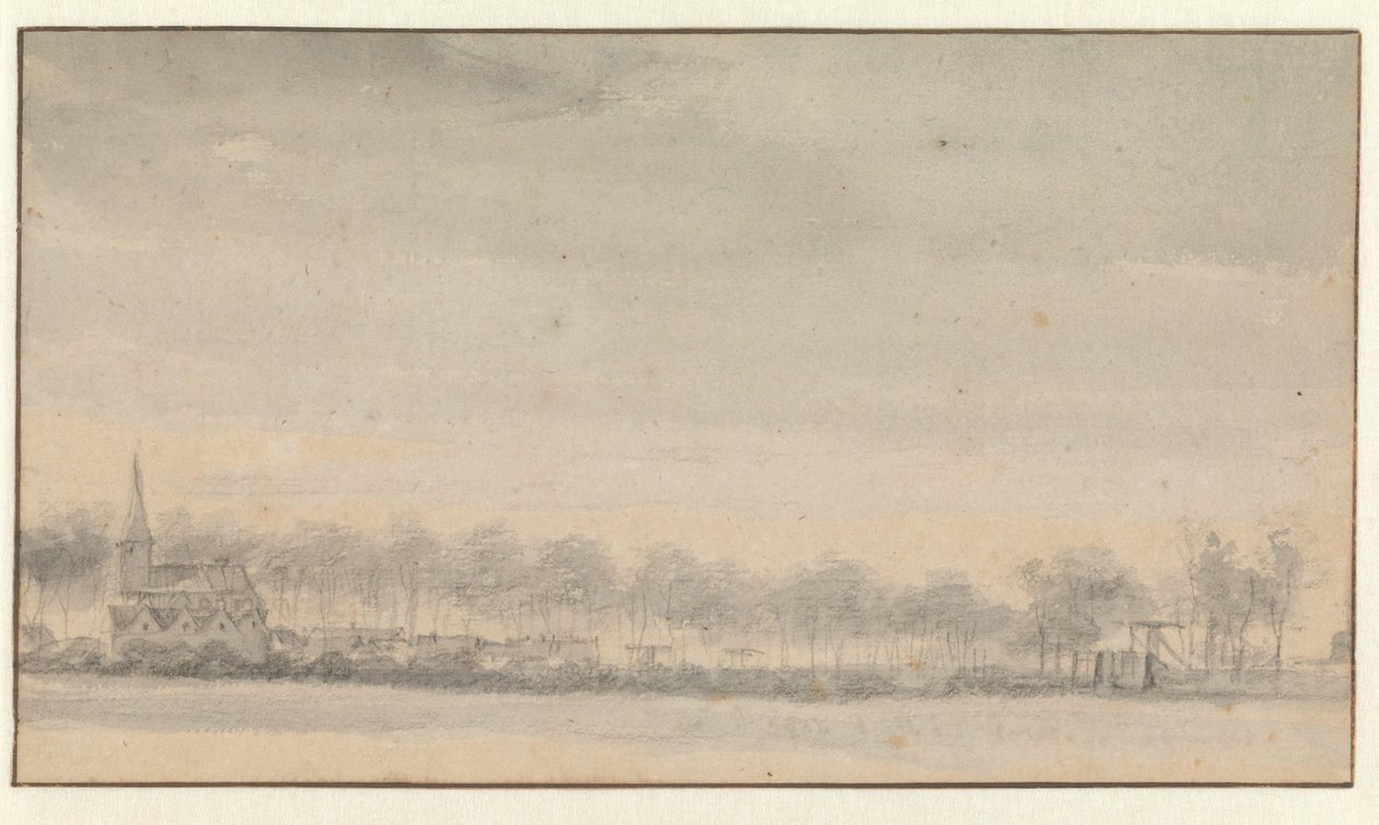 The Village of Nederhorst and the Castle from the South by Roelant Roghman