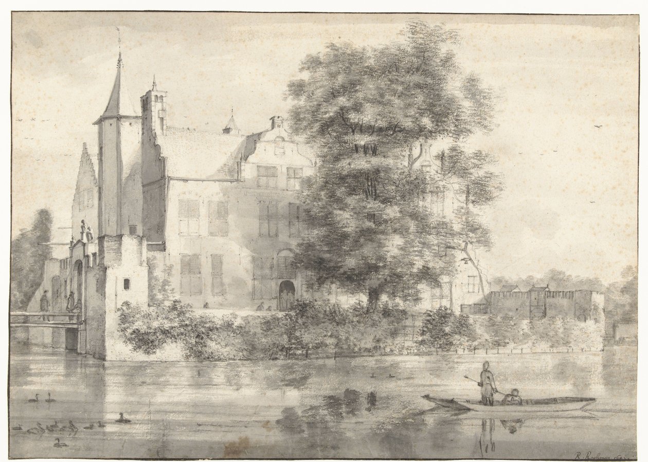 View of Huis te Rhoon, Seen from the South by Roelant Roghman