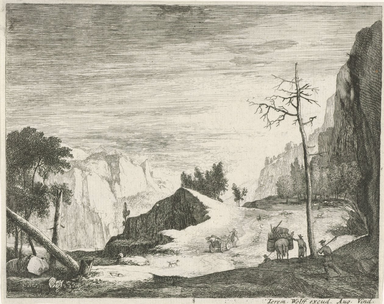 Road in a Mountain Landscape (Tyrolean Landscapes) by Roelant Roghman