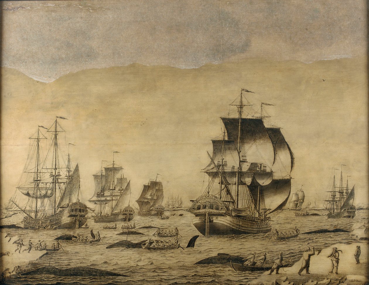 Dutch whalers in the ice by Roelof van Salm