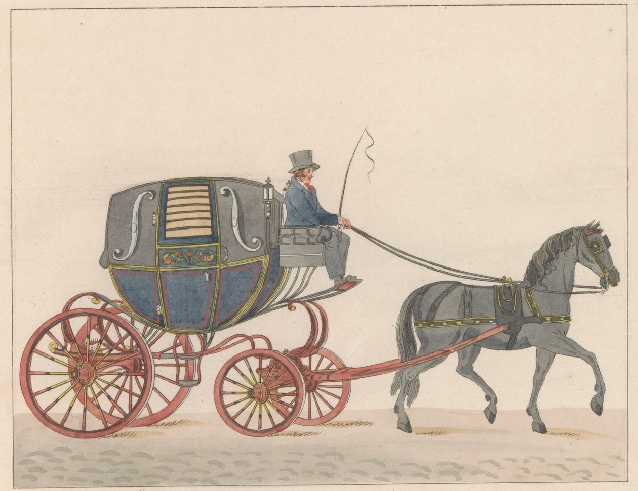 Horse Carriage in Amsterdam, ca. 1825 by Roelof van der Meulen