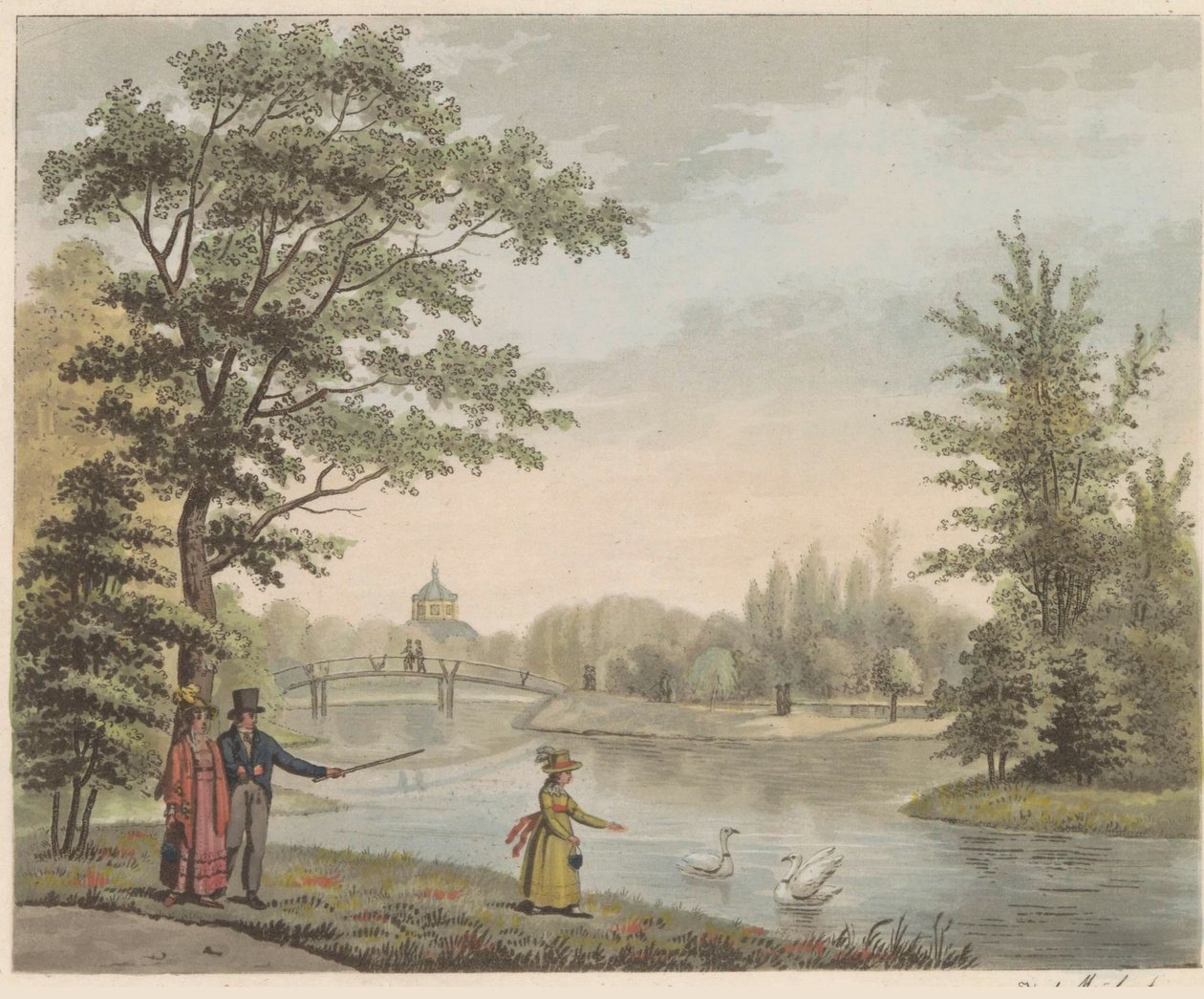 Garden at Huis ten Bosch, ca. 1825 by Roelof van der Meulen